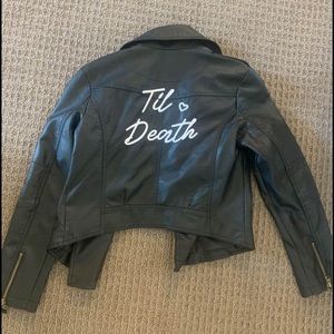 David's Bridal Black Leather Jacket